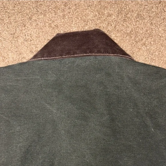 Carhartt Dark Green Jacket with Brown Collar Men’s J97 MOS - Picture 14 of 14